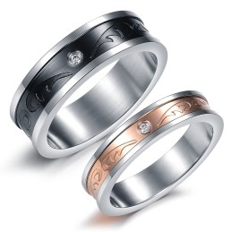 La Bague En Titane À Motif Décoratif De Qualité Pour Les Amoureux