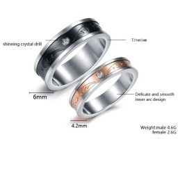 La Bague En Titane À Motif Décoratif De Qualité Pour Les Amoureux