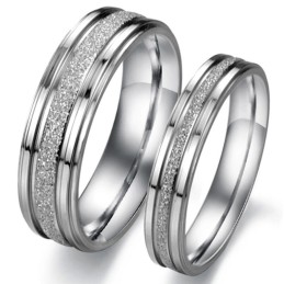Bague En Titane Et Perles De Sable Pour Amoureux