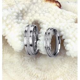 Bague En Titane Et Perles De Sable Pour Amoureux