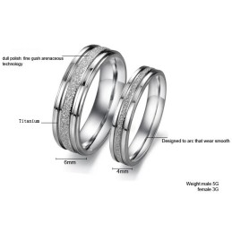 Bague En Titane Et Perles De Sable Pour Amoureux