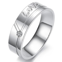 Bague En Titane À Superpositions De Renommée Mondiale Pour Les Amoureux Avec Strass