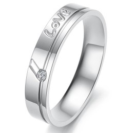 Bague En Titane À Superpositions De Renommée Mondiale Pour Les Amoureux Avec Strass