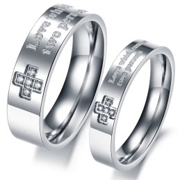Bague En Titane Avec Strass Pour Amoureux, Vendue Dans Le Monde Entier