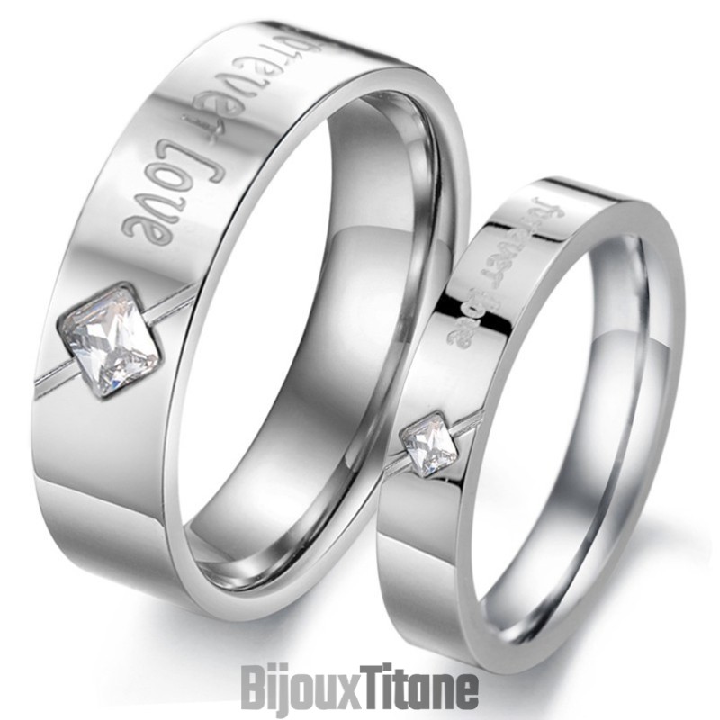 Bagues En Titane Pour Amoureux Avec Strass Bagues En Titane Pour Amoureux Avec Strass
