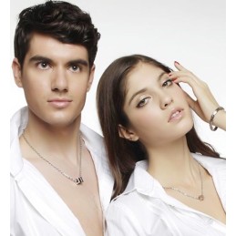 Collier Pendentif En Titane Fashion Love Forever (Doré)