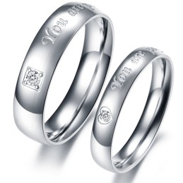 Bague En Titane Avec Strass Pour Amoureux, Qualité Et Quantité Garanties