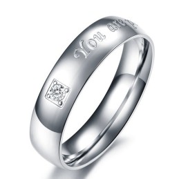 Bague En Titane Avec Strass Pour Amoureux, Qualité Et Quantité Garanties