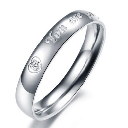 Bague En Titane Avec Strass Pour Amoureux, Qualité Et Quantité Garanties