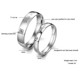 Bague En Titane Avec Strass Pour Amoureux, Qualité Et Quantité Garanties