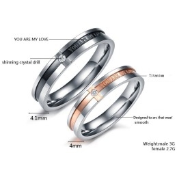 Pour Une Excellente Réputation Au Pays Et À L'Étranger, Une Bague En Titane Pour Les Amoureux