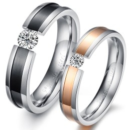 Bague En Titane Pour Amoureux, Performance Fiable, Avec Strass