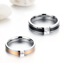 Bague En Titane Pour Amoureux, Performance Fiable, Avec Strass