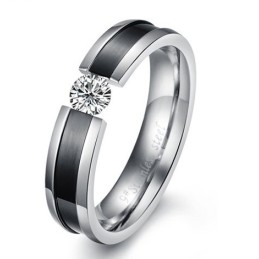 Bague En Titane Pour Amoureux, Performance Fiable, Avec Strass