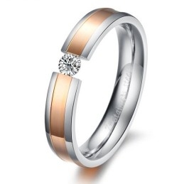 Bague En Titane Pour Amoureux, Performance Fiable, Avec Strass