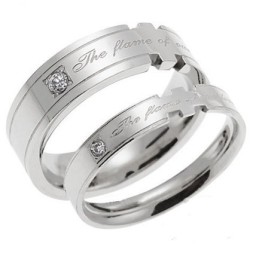 Bague En Titane De Qualité Stable Pour Les Amoureux