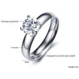 Bague En Titane Pour Femme, Durable Et Résistante, Avec Strass