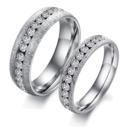 Bague En Titane Et Perles De Sable Pour Amoureux