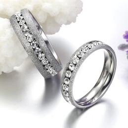 Bague En Titane Et Perles De Sable Pour Amoureux