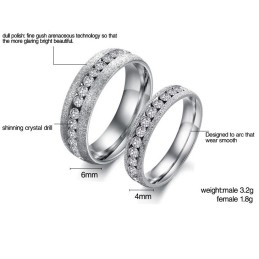 Bague En Titane Et Perles De Sable Pour Amoureux
