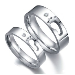 Bague En Titane De Renommée Mondiale Pour Les Amoureux