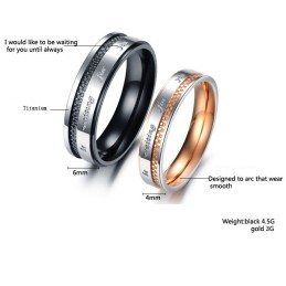 Pour Une Excellente Réputation Au Pays Et À L'Étranger, Une Bague En Titane Pour Les Amoureux