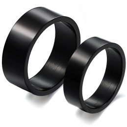 Pour Gagner Les Éloges Chaleureux Des Clients Bague En Titane Noir Pour Les Amoureux