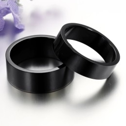 Pour Gagner Les Éloges Chaleureux Des Clients Bague En Titane Noir Pour Les Amoureux