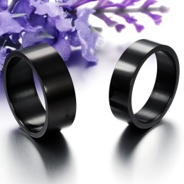 Pour Gagner Les Éloges Chaleureux Des Clients Bague En Titane Noir Pour Les Amoureux