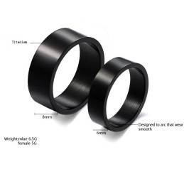Pour Gagner Les Éloges Chaleureux Des Clients Bague En Titane Noir Pour Les Amoureux