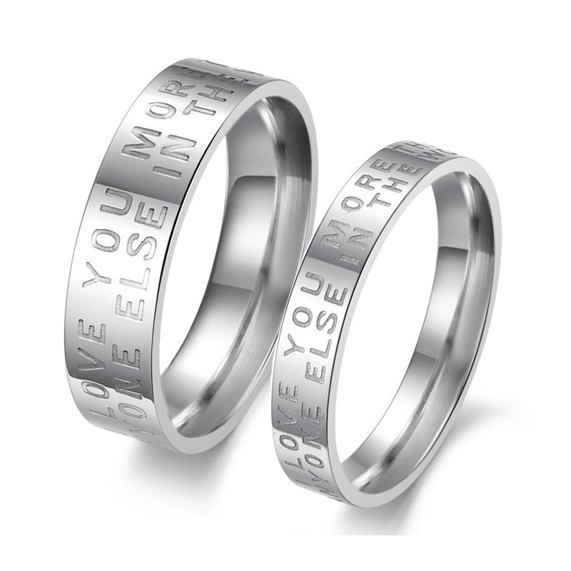Bague En Titane Blanc D'Excellente Qualité Pour Les Amoureux Bague En Titane Blanc D'Excellente Qualité Pour Les Amoureux