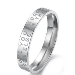 Bague En Titane Blanc D'Excellente Qualité Pour Les Amoureux