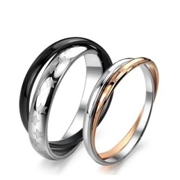 Bague En Titane À Larges Variations De Personnalité Pour Les Amoureux