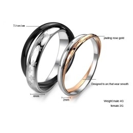 Bague En Titane À Larges Variations De Personnalité Pour Les Amoureux