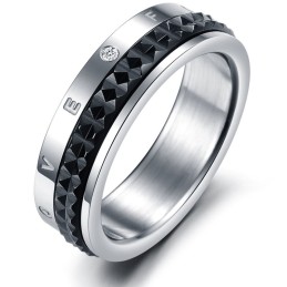 Bague En Titane D'Excellente Qualité, Avec Strass, Pour Amoureux