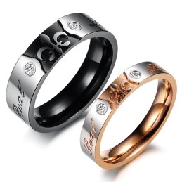 Bague En Titane Décorative De Qualité Fiable Pour Les Amoureux