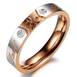 Bague En Titane Décorative De Qualité Fiable Pour Les Amoureux