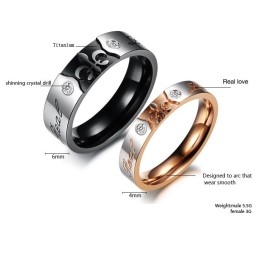 Bague En Titane Décorative De Qualité Fiable Pour Les Amoureux