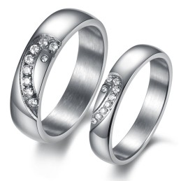 Bague En Titane Durable Pour Les Amoureux