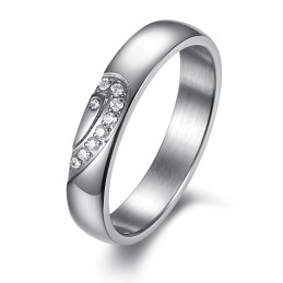 Bague En Titane Durable Pour Les Amoureux
