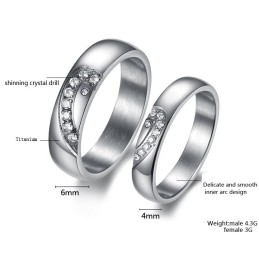Bague En Titane Durable Pour Les Amoureux