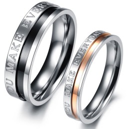 Bague En Titane Complète Pour Amoureux