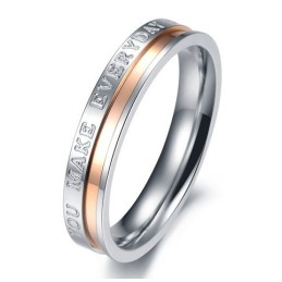 Bague En Titane Complète Pour Amoureux