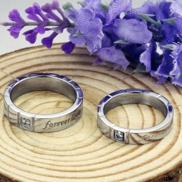 Bague En Titane Avec Diamant, Qualité Et Quantité Garanties Pour Les Amoureux
