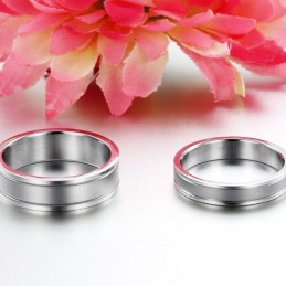 Bague Simple En Titane De Qualité Stable Pour Les Amoureux