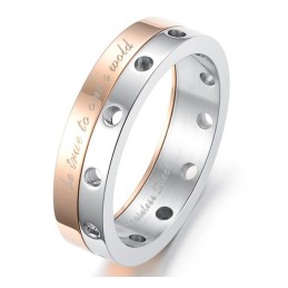 Bague En Titane De Qualité Stable Pour Les Amoureux