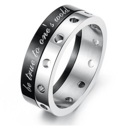 Bague En Titane De Qualité Stable Pour Les Amoureux