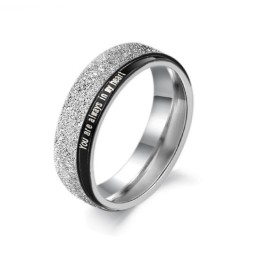 Bague En Titane Noir Aux Performances Fiables Pour Les Amoureux
