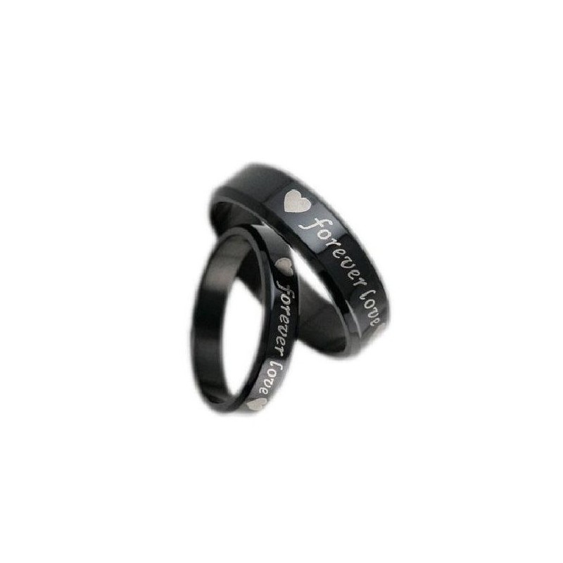 Bague En Titane Noir De Qualité Stable Pour Les Amoureux Bague En Titane Noir De Qualité Stable Pour Les Amoureux