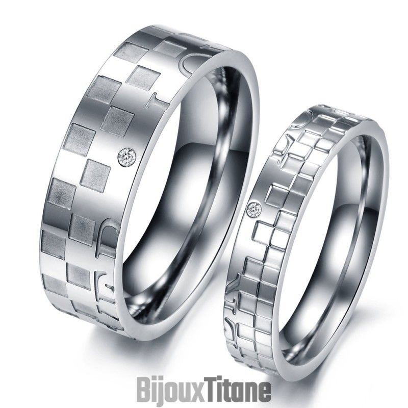 Bague Puzzle En Titane Pour Amoureux, Vendue Dans Le Monde Entier Bague Puzzle En Titane Pour Amoureux, Vendue Dans Le Monde Entier